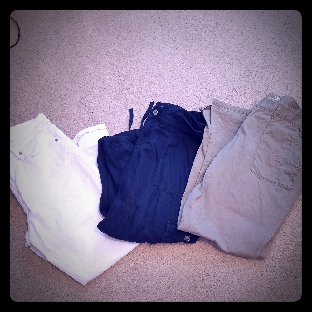 3 pairs of Loft pants size 10